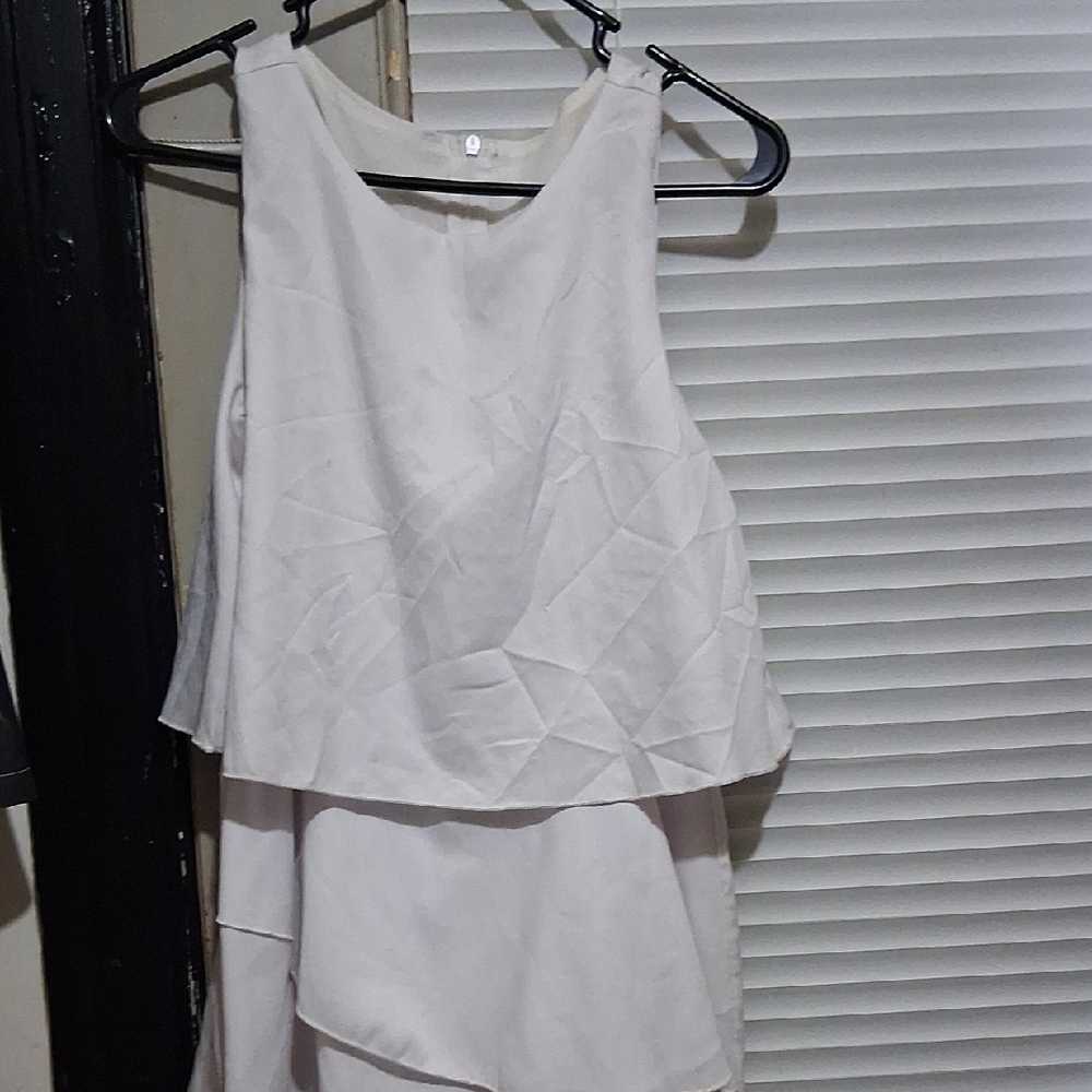 White Tiered Halter Jumpsuit for Weddings